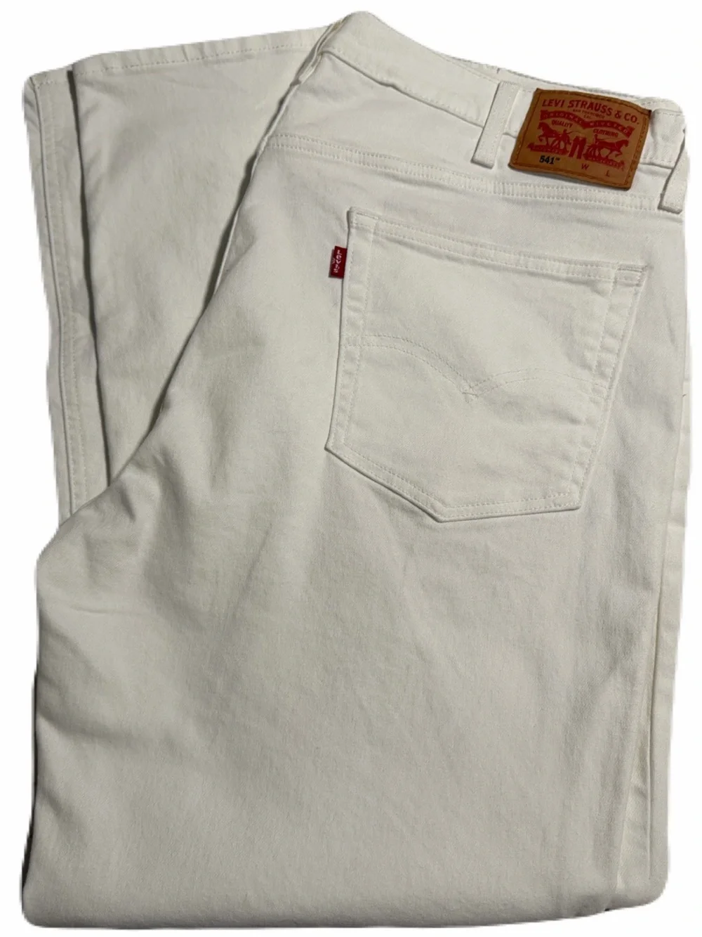 Levi's Men's White Straight Jeans